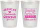 Personalized Bachelorette 8 oz Frosted Cups - Something Borrowed | 60028
