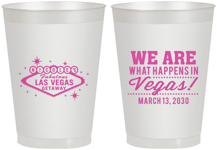 Personalized Bachelorette 8 oz Frosted Cups - Las Vegas | 60029