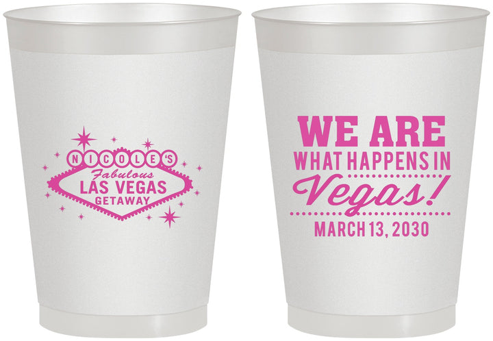 Personalized Bachelorette 8 oz Frosted Cups - Las Vegas | 60029