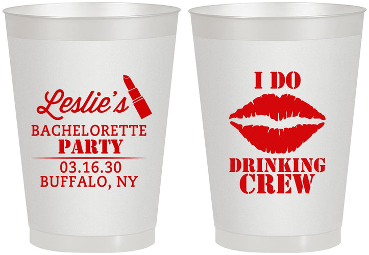 Personalized Bachelorette 8 oz Frosted Cups - I Do Drinking Team | 60031