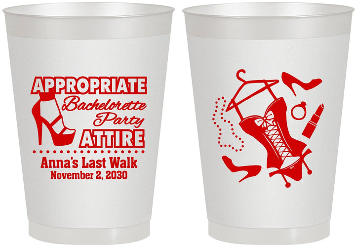 Personalized Bachelorette 8 oz Frosted Cups - Last Walk | 60032