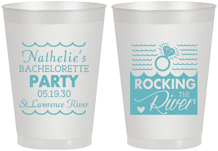 Personalized Bachelorette 8 oz Frosted Cups - Rocking The River | 60033