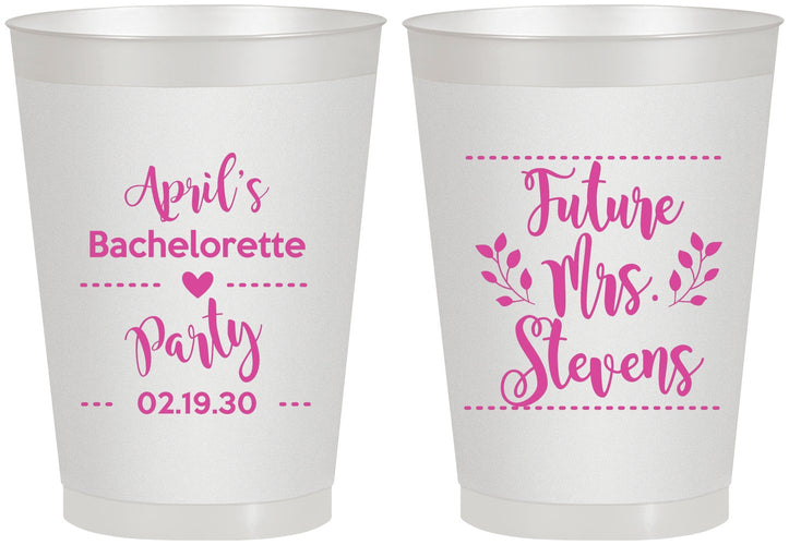 Personalized Bachelorette 8 oz Frosted Cups - Future Mrs | 60037
