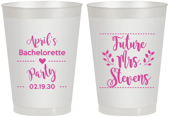 Personalized Bachelorette 8 oz Frosted Cups - Future Mrs | 60037