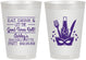 Personalized Bachelorette 8 oz Frosted Cups - Mardi Gras | 60057