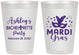 Personalized Bachelorette 8 oz Frosted Cups - Mardi Gras | 60060