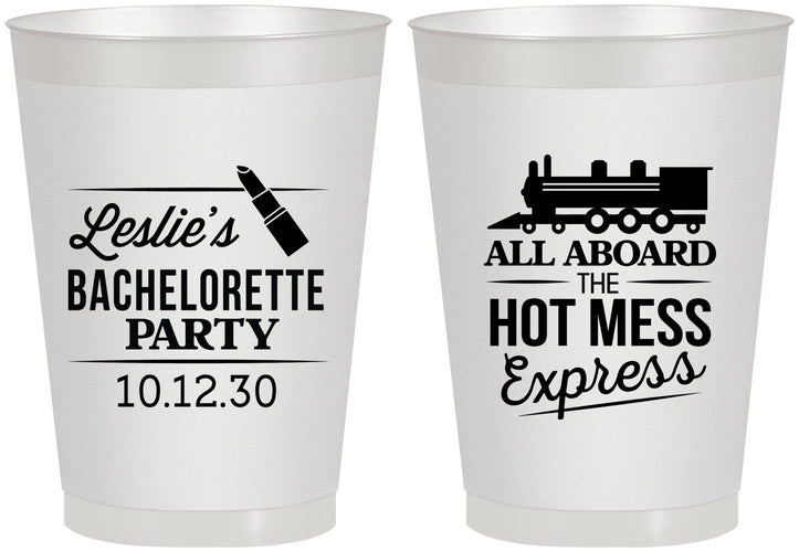 Personalized Bachelorette 8 oz Frosted Cups - Hot Mess Express | 60075