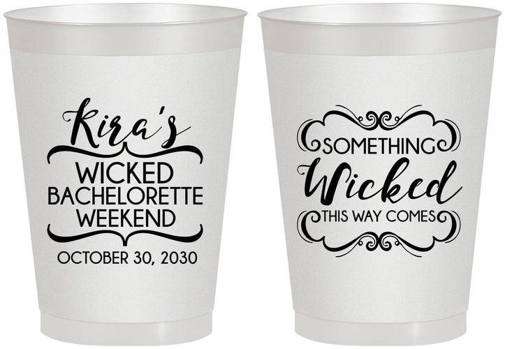 Personalized Bachelorette 8 oz Frosted Cups - Something Wicked | 60076