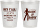 Personalized Bachelorette 8 oz Frosted Cups - Ridin And Ropin | 60078