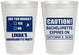 Personalized Bachelorette 8 oz Frosted Cups - Caution | 60082