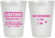 Personalized Bachelorette 8 oz Frosted Cups - Drunk Yes Or No | 60083