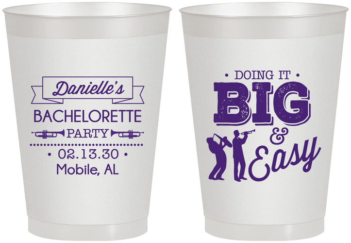Personalized Bachelorette 8 oz Frosted Cups - New Orleans | 60084