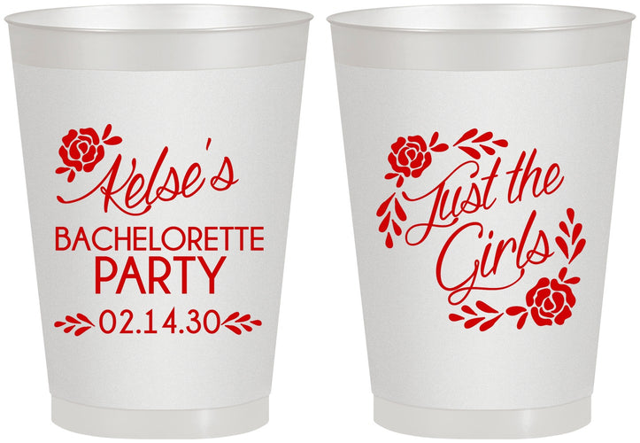 Personalized Bachelorette 8 oz Frosted Cups - Just The Girls | 60089