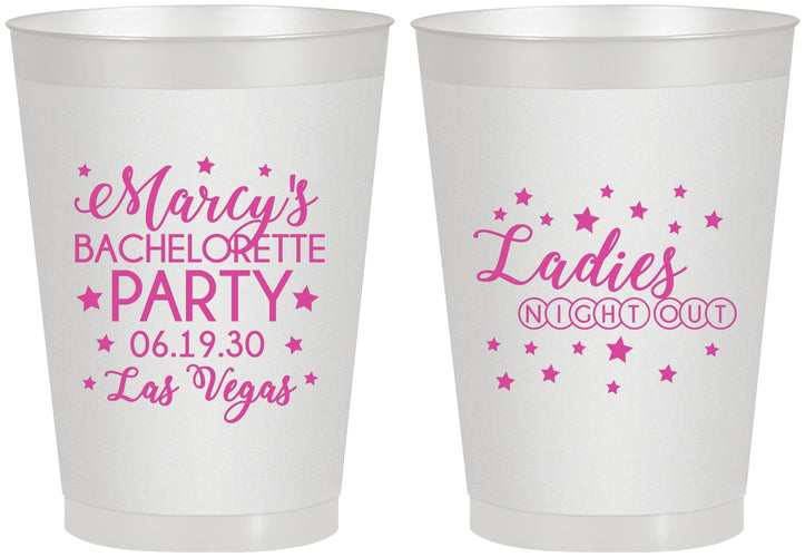 Personalized Bachelorette 8 oz Frosted Cups - Ladies Night Out | 60101