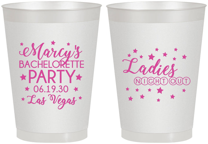 Personalized Bachelorette 8 oz Frosted Cups - Ladies Night Out | 60101