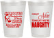 Personalized Bachelorette 8 oz Frosted Cups - Nice Tonight Naughty | 60112