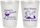 Personalized Bachelorette 8 oz Frosted Cups - Save Water Drink Wine | 60120