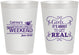 Personalized Bachelorette 8 oz Frosted Cups - About To Get Real | 60123