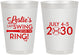 Personalized Bachelorette 8 oz Frosted Cups - Last Swing Before Ring | 60128