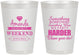 Personalized Bachelorette 8 oz Frosted Cups - Something Borrowed | 60131