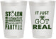 Personalized Bachelorette 8 oz Frosted Cups - Just Got Real | 60141