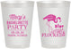 Personalized Bachelorette 8 oz Frosted Cups - Lets Get Flocked Up | 60143
