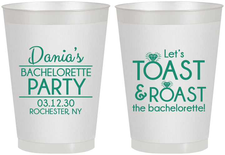 Personalized Bachelorette 8 oz Frosted Cups - Toast And Roast | 60153