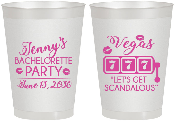 Personalized Bachelorette 8 oz Frosted Cups - Las Vegas | 60170