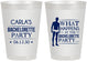 Personalized Bachelorette 8 oz Frosted Cups - What Happens | 60172