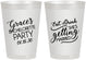 Personalized Bachelorette 8 oz Frosted Cups - Eat Drink Getting Married | 60181