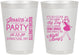 Personalized Bachelorette 8 oz Frosted Cups - Drink The Night Away | 60182