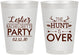 Personalized Bachelorette 8 oz Frosted Cups - The Hunt Is Over | 60184