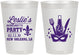Personalized Bachelorette 8 oz Frosted Cups - Mardi Gras | 60185