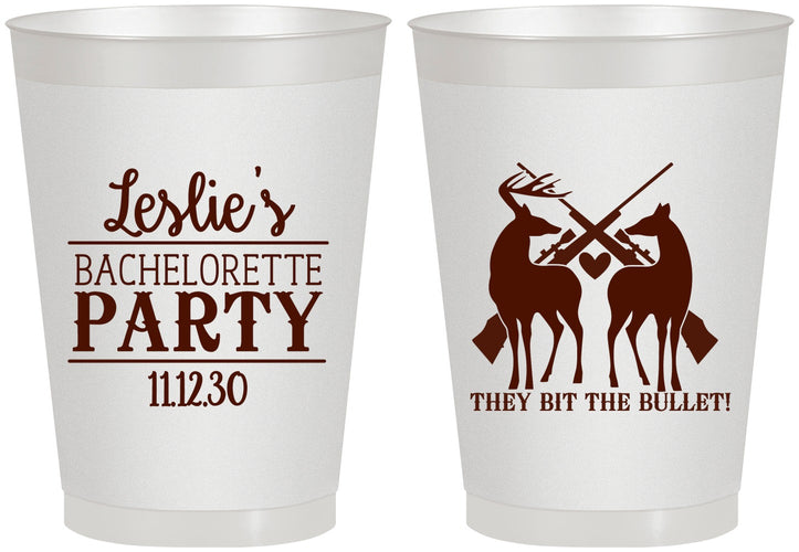 Personalized Bachelorette 8 oz Frosted Cups - Hunting | 60187