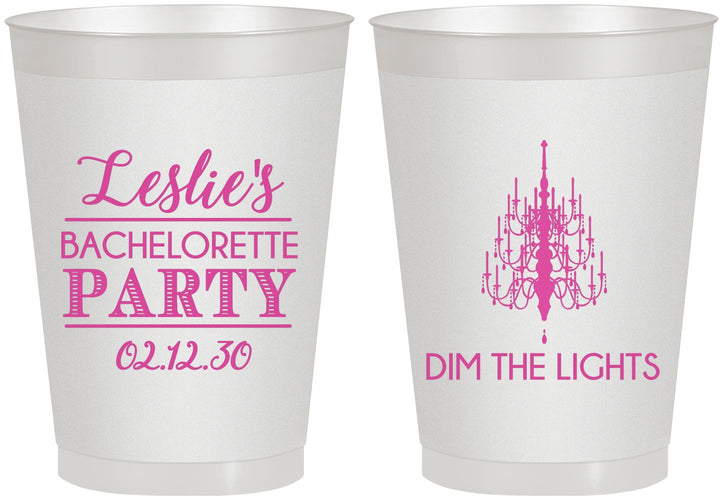 Personalized Bachelorette 8 oz Frosted Cups - Lights | 60188