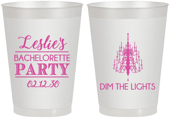 Personalized Bachelorette 8 oz Frosted Cups - Lights | 60188