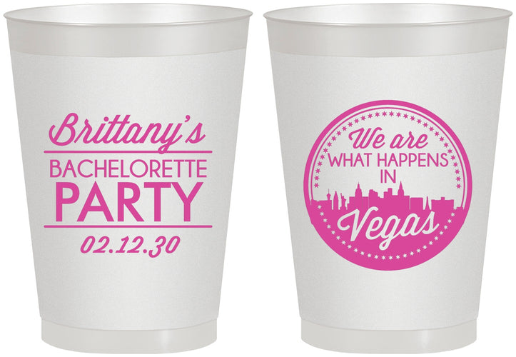 Personalized Bachelorette 8 oz Frosted Cups - Las Vegas | 60190