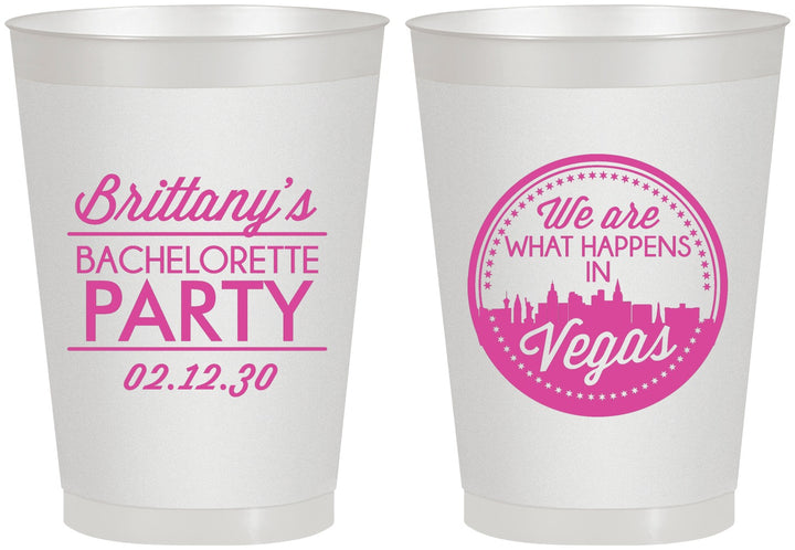 Personalized Bachelorette 8 oz Frosted Cups - Las Vegas | 60190