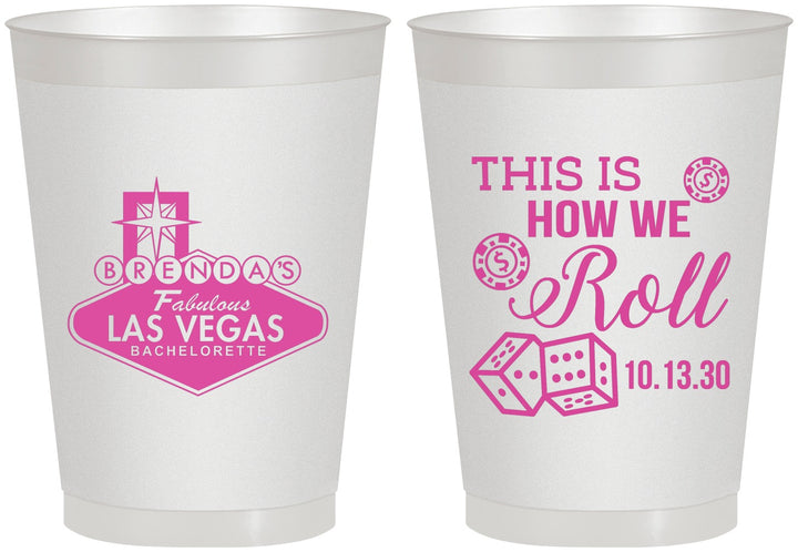 Personalized Bachelorette 8 oz Frosted Cups - Las Vegas | 60191