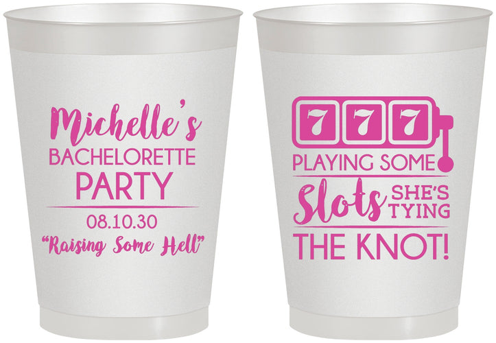 Personalized Bachelorette 8 oz Frosted Cups - Las Vegas | 60195