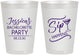 Personalized Bachelorette 8 oz Frosted Cups - Sip Happens | 60197