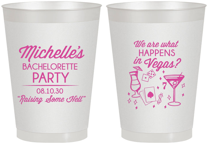 Personalized Bachelorette 8 oz Frosted Cups - Las Vegas | 60199