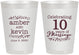 Personalized Anniversary 8 oz Frosted Cups - 10 Years Of Marriage | 80000
