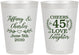 Personalized Anniversary 8 oz Frosted Cups - Cheers To 45 Years | 80006