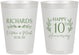 Personalized Anniversary 8 oz Frosted Cups - 10th Wedding | 80010