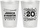 Personalized Anniversary 8 oz Frosted Cups - Cheers To 20 Years | 80011