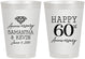 Personalized Anniversary 8 oz Frosted Cups - 60th Wedding | 80019