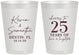 Personalized Anniversary 8 oz Frosted Cups - 25 Years Of Marriage | 80032