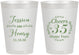 Personalized Anniversary 8 oz Frosted Cups - Cheers To 35 Years | 80034