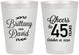 Personalized Anniversary 8 oz Frosted Cups - Cheers To 45 Years | 80036